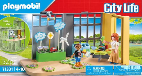 ⁦Playmobil 71331 Classe éducative sur l'écologie - City Life - avec Deux Personnages, Une Maquette Climatique, Une Table, Quatre poubelles et Un Puzzle sur la Protection du Climat - Dès 4 Ans⁩ - الصورة ⁦2⁩