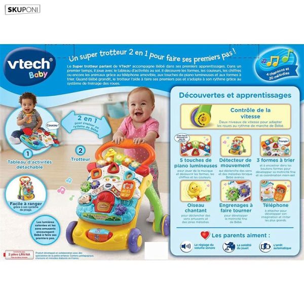 ⁦Vtech Super Trotteur parlant 2 en 1 orange⁩ - الصورة ⁦3⁩