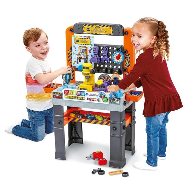 ⁦VTech - Mon Super Établi Interactif, Bricolage Enfant, Jeux Éducatifs, Jeu de Construction Autonome, 96 Pièces et Accessoires de Jeu, Cadeau Garçon et Fille de 3 Ans à 7 Ans - Contenu en Français⁩ - الصورة ⁦2⁩