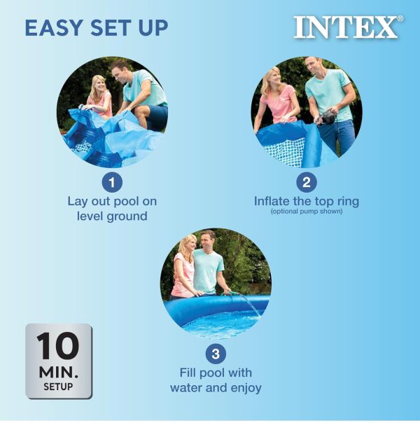 Intex 28120  piscine 305cm*76cm Easy Set Swimming Pool, Blue – Image 4