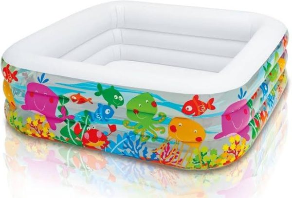 Intex – 57471 NP Piscine Aquarium, Multicolore, 160 x 160 x 50 cm